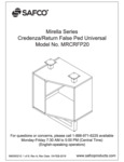 Safco Mirella MRCRFP20 Credenza Pedestal Assembly Instructions Safco Mirella MRCRFP20 Credenza Pedestal Assembly Instructions