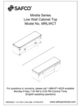 Safco Mirella MRLWCT Low Wall Cabinet Top Assembly Instructions Safco Mirella MRLWCT Low Wall Cabinet Top Assembly Instructions