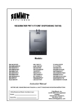 Summit Kegerator Manual Summit Kegerator Manual