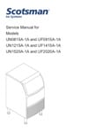 Scotsman U Series Undercounter Ice Machine Service Manual