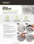 Regency ScrapLock 3 1/2" Locking Drain Strainer for Residential Style Drains Regency ScrapLock 3 1/2" Locking Drain Strainer for Residential Style Drains