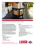 Sell Sheet for Luxor XLC11SP5-B Black Heavy-Duty 2 Shelf Utility Cart Sell Sheet for Luxor XLC11SP5-B Black Heavy-Duty 2 Shelf Utility Cart