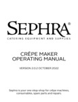 Sephra CM-SECOMCRE120-01 Crepe Maker Manual Sephra CM-SECOMCRE120-01 Crepe Maker Manual