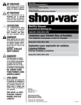 ShopVac Series SS11, SS12, SS14, SS16 Manual ShopVac Series SS11, SS12, SS14, SS16 Manual