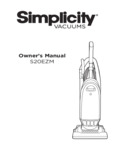 Simplicity S20EZM Manual Simplicity S20EZM Manual