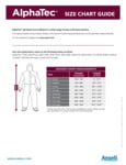 AlphaTec Size Chart - NA