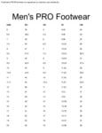 Timberland PRO Footwear Size Chart
