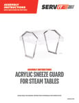 Servit Sneeze Guard Instructions Servit Sneeze Guard Instructions