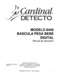 Spanish Manual for Cardinal Detecto 8440 Pediatric Scale Spanish Manual for Cardinal Detecto 8440 Pediatric Scale