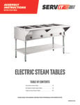 Servit Steam Tables Instructions Servit Steam Tables Instructions