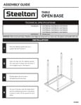 Steelton Open Base Table Assembly Sheet