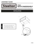 Steelton Undershelf Work Table Assembly Sheet
