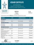 SupHerb Farms Kosher Certificate
