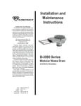 T&S B-3990 Series Modular Waste Drain Instructions T&S B-3990 Series Modular Waste Drain Instructions