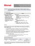 Rinnai Tech Bulletin Rinnai Tech Bulletin
