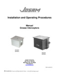 Josam Grease Interceptors Manual Josam Grease Interceptors Manual