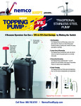 Nemco Topping Pump Comparison Flyer Nemco Topping Pump Comparison Flyer