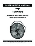 Tornado HI-FAN-20HVWM-A-1P Manual