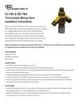 T&S EC-TMV & 5EF-TMV Mixing Valve Installation T&S EC-TMV & 5EF-TMV Mixing Valve Installation