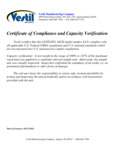 Vestil Leveling Jack Certificate of Compatibility and Capacity