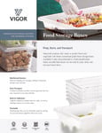 Vigor Food Storage Boxes Sell Sheet