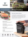 Vigor Plastic Food Pans Sell Sheet