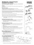 Wall Mounted - Exposed Faucets Installation Instructions Wall Mounted - Exposed Faucets Installation Instructions