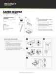 Regency Wall-Mount Hand Sink Spanish Assembly Guide - With Faucet Regency Wall-Mount Hand Sink Spanish Assembly Guide - With Faucet