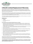 Main Street 6 Month Limited Replacement Warranty