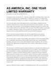 American standard warranty