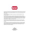 Berkel's Warranty Information Berkel's Warranty Information