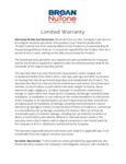 Broan-NuTone Limited Warranty