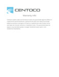 Centoco CMF200 Warranty Coverage