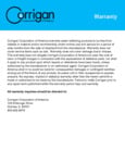 Corrigan Mist Warranty Statement