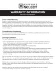 Emperor Select Warranty Emperor Select Warranty