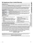 GE Appliances Dryer Limited Warranty-GTX52 GE Appliances Dryer Limited Warranty-GTX52