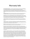 Omnimed Warranty Omnimed Warranty