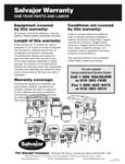 Salvajor's Warranty Information