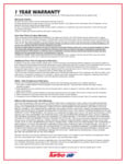 TurboAir 1-Year Warranty TurboAir 1-Year Warranty