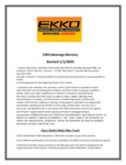 EKKO Warranty 2023