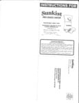 Sunkist Pro Series Warranty and Instructions Sunkist Pro Series Warranty and Instructions