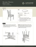 Wooden Windowback Chair Assembly Instructions