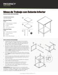 Regency Work Table with Undershelf Spanish Assembly Instructions Regency Work Table with Undershelf Spanish Assembly Instructions