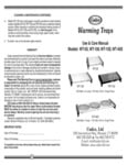 Warming Trays Manual Warming Trays Manual