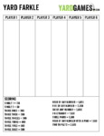 Yard Farkle Instructions