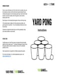 Yard Pong Instruction Booklet