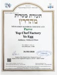 Yo Egg Kosher Certificate Yo Egg Kosher Certificate