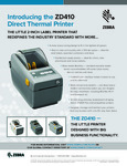 Zebra ZD410 Fact Sheet Zebra ZD410 Fact Sheet