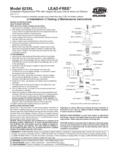 Zurn IS625XL Instructions