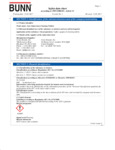 Bunn Sure Immersion SDS Sheet Bunn Sure Immersion SDS Sheet